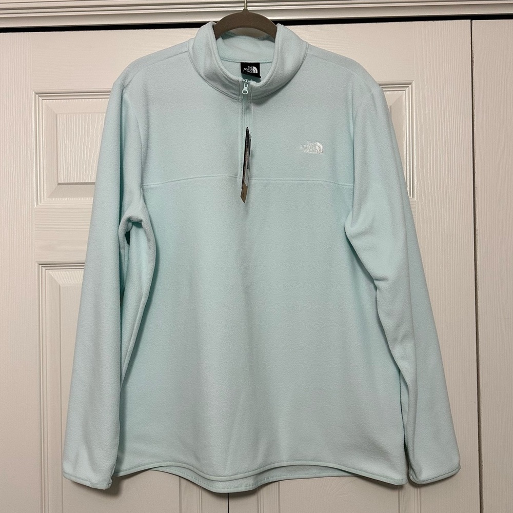 The North Face TKA Glacier Quarter Zip Fleece Pullover‎ Skylight Blue Size XXL